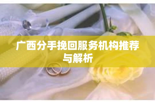广西分手挽回服务机构推荐与解析