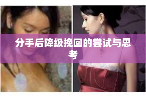 分手后降级挽回的尝试与思考