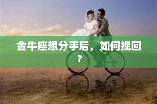 金牛座想分手后，如何挽回？
