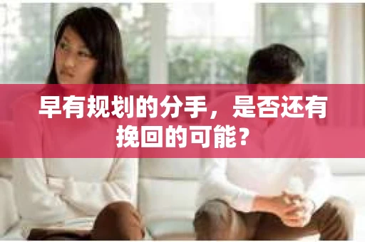 早有规划的分手，是否还有挽回的可能？