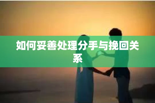 如何妥善处理分手与挽回关系