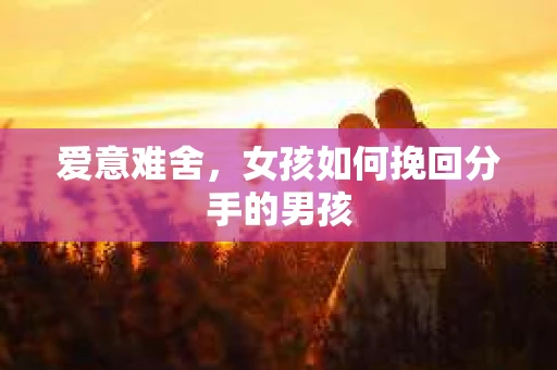 爱意难舍，女孩如何挽回分手的男孩