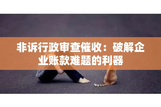 非诉行政审查催收：破解企业账款难题的利器