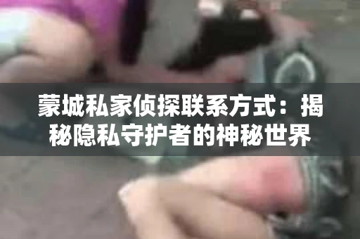 蒙城私家侦探联系方式：揭秘隐私守护者的神秘世界