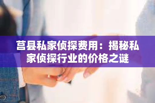 莒县私家侦探费用：揭秘私家侦探行业的价格之谜
