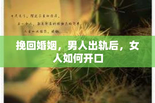 挽回婚姻，男人出轨后，女人如何开口