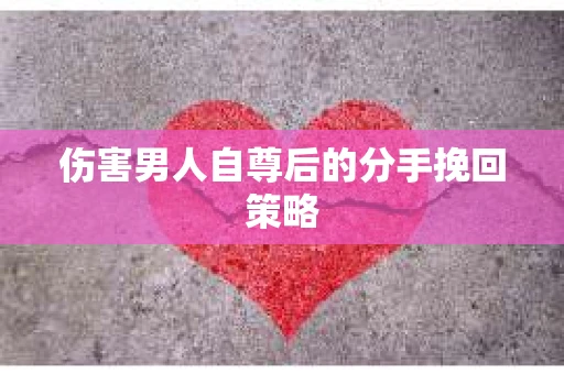伤害男人自尊后的分手挽回策略