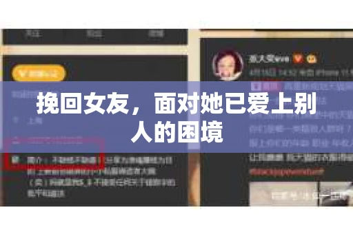 挽回女友,面对她已爱上别人的困境 挽回女友,面对她已爱上别人的困境